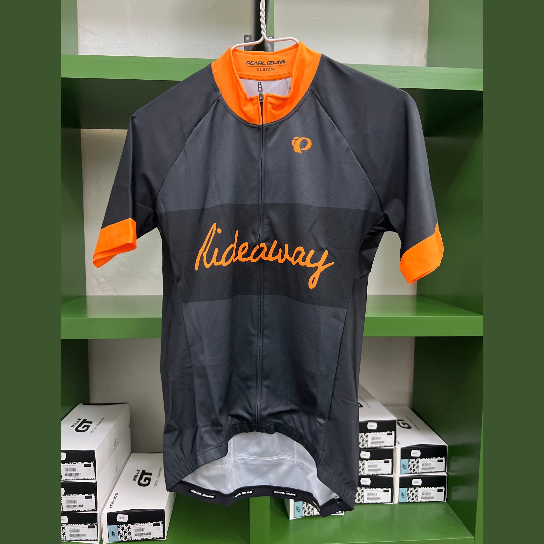 Kortärmad Cykeltröja Pearl Izumi Rideaway Svart/Orange