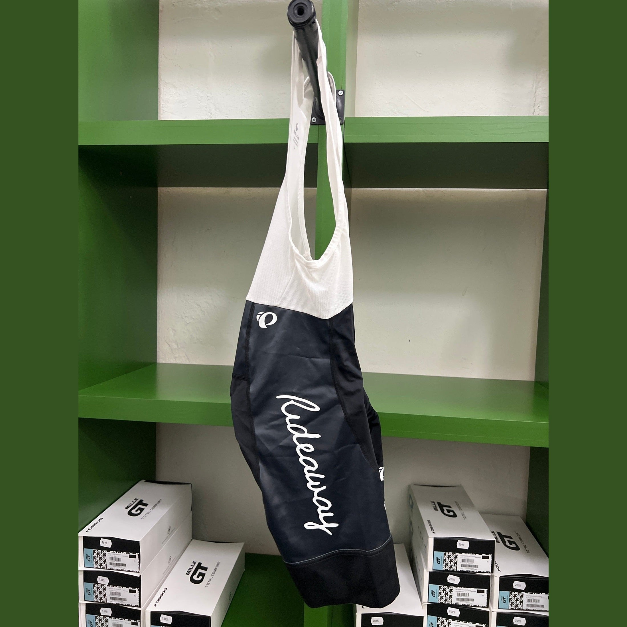 Cykelbyxor korta Rideaway Pearl Izumi Elite Pursuit Svart (Vita logotyper)