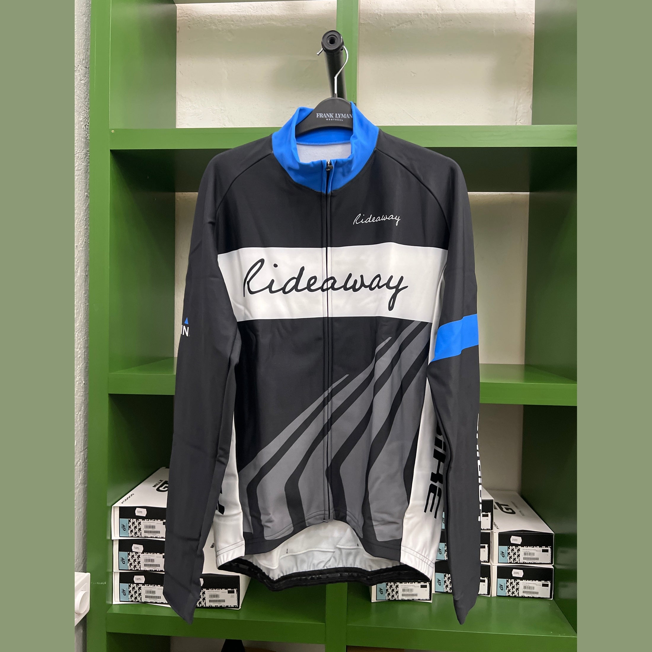 Jacka Höst/Vår fodrad Rideaway/Haibike svart/vit/grå/blå