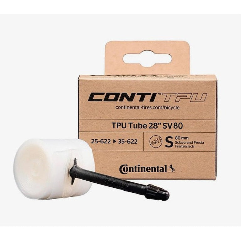 CONTINENTAL TPU Tube 700 x 25-35c 25-622->35-622 Presta Removable core 80mm