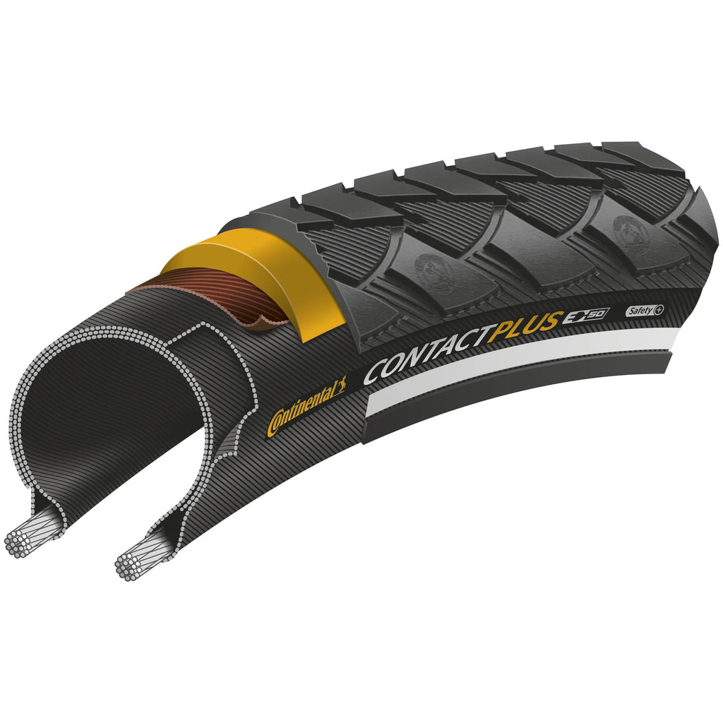 Däck CONTINENTAL Contact Plus reflex 28" svart, 37-622