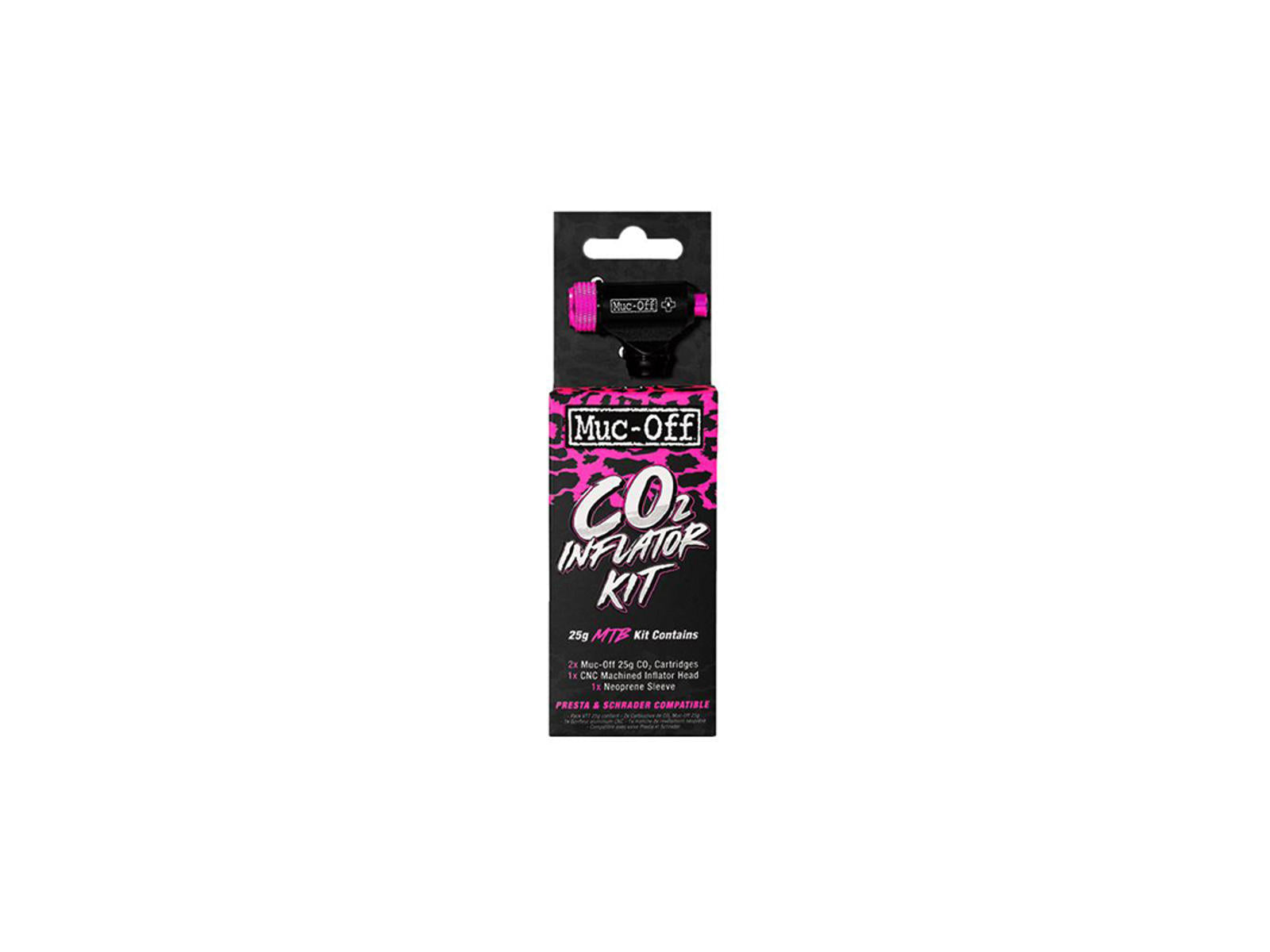 Muc-Off CO2 Inflator Kit MTB 2x25g - Presta/Schrader Pump