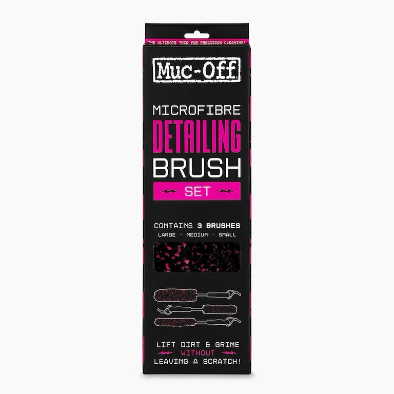 Muc-Off Microfibre Detailing Brush Set – 3-pack