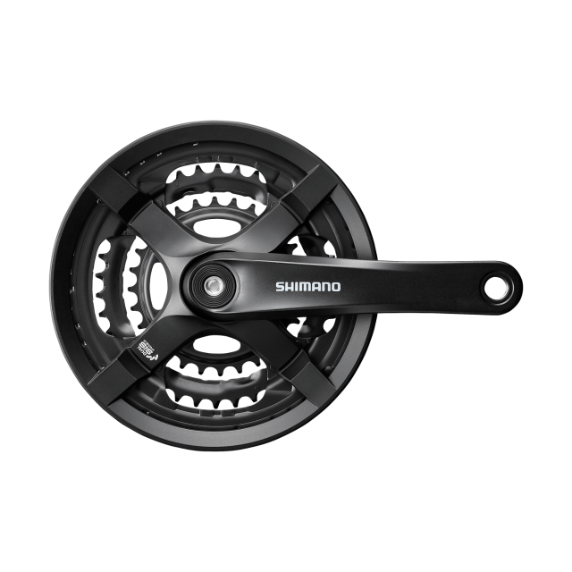 SHIMANO Vevparti FC-TY501 Square 8/7/6-delat 170,0 mm 48-38-28T Svart För vevlagerenhet Med kedjeskydd